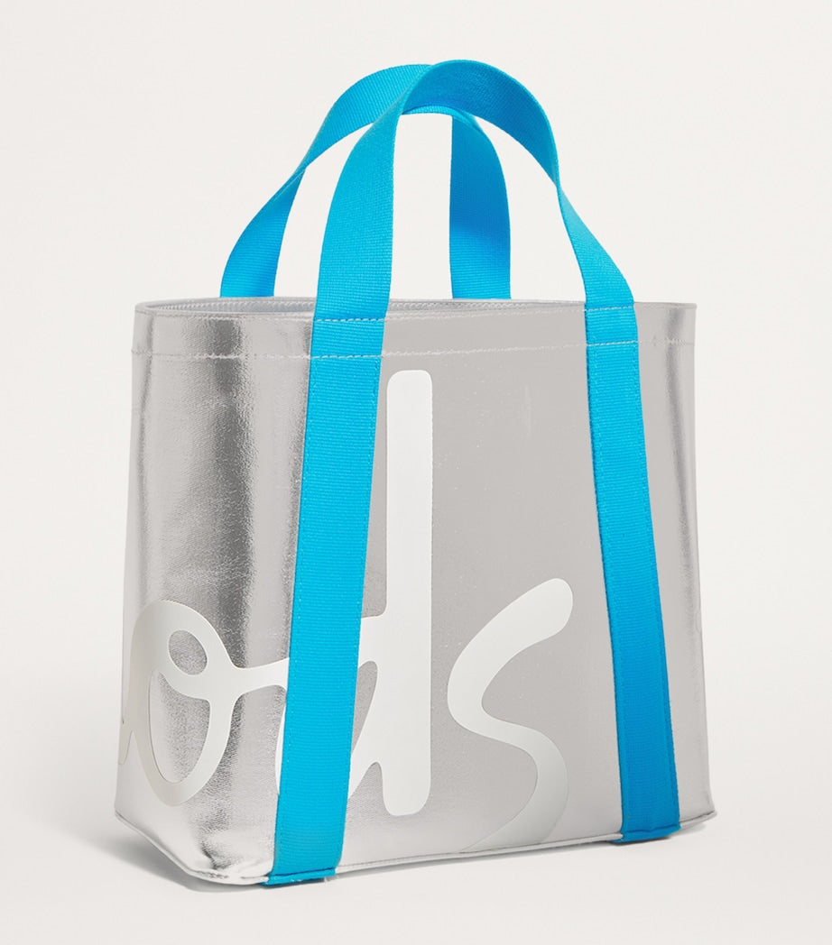 Mini Cotton Logo Tote Bag SILVER