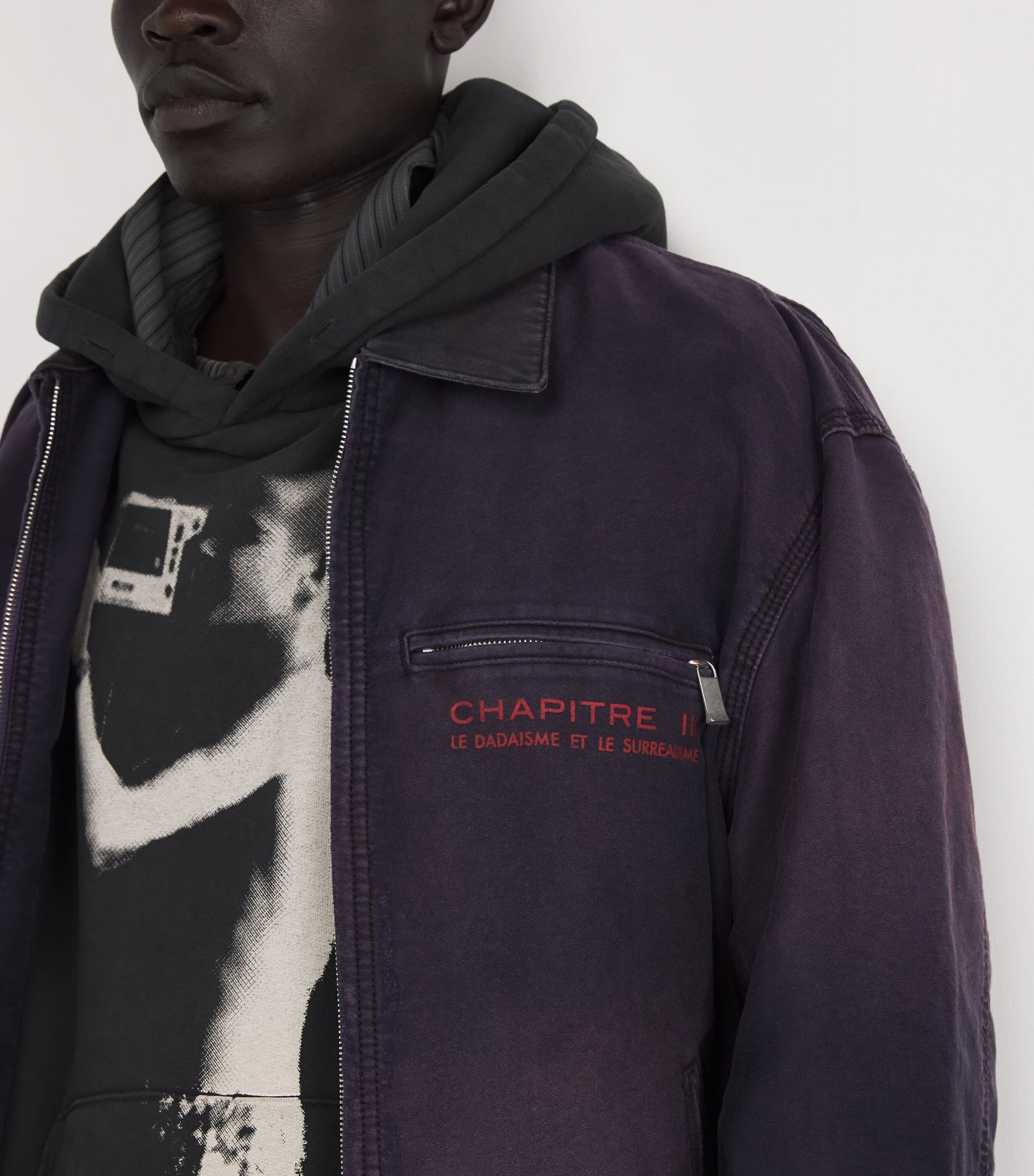 Purple Cotton Moleskin Chapter XII Work Jacket