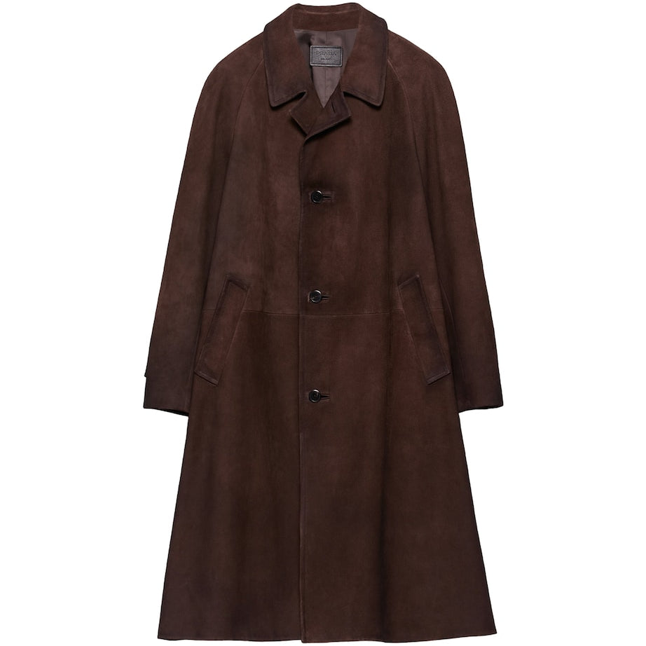 Brown Suede Trench Coat