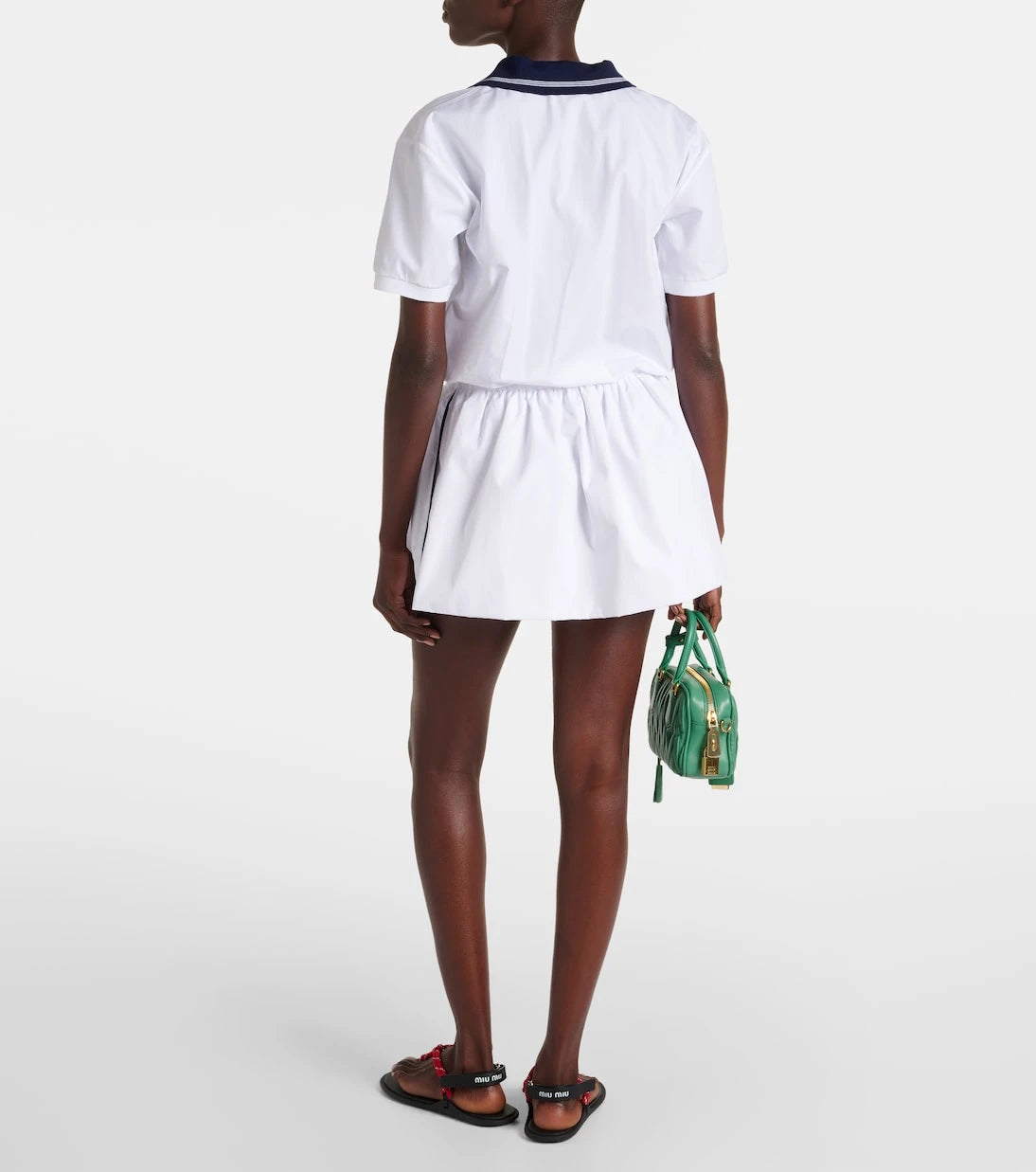 Miu Miu - Logo cotton polo dress