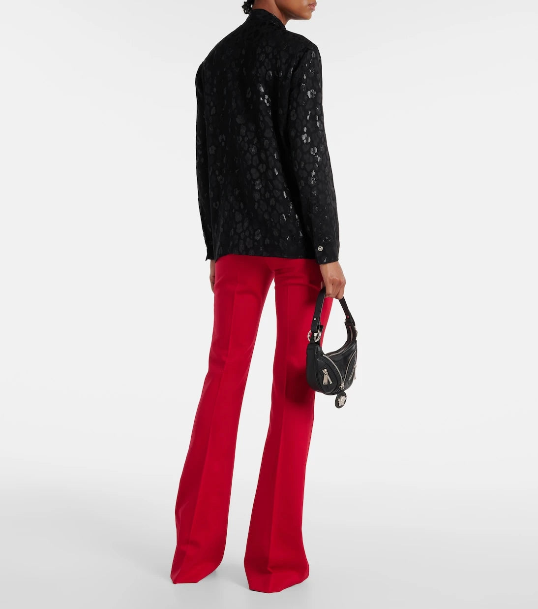 Versace - Jacquard satin blouse