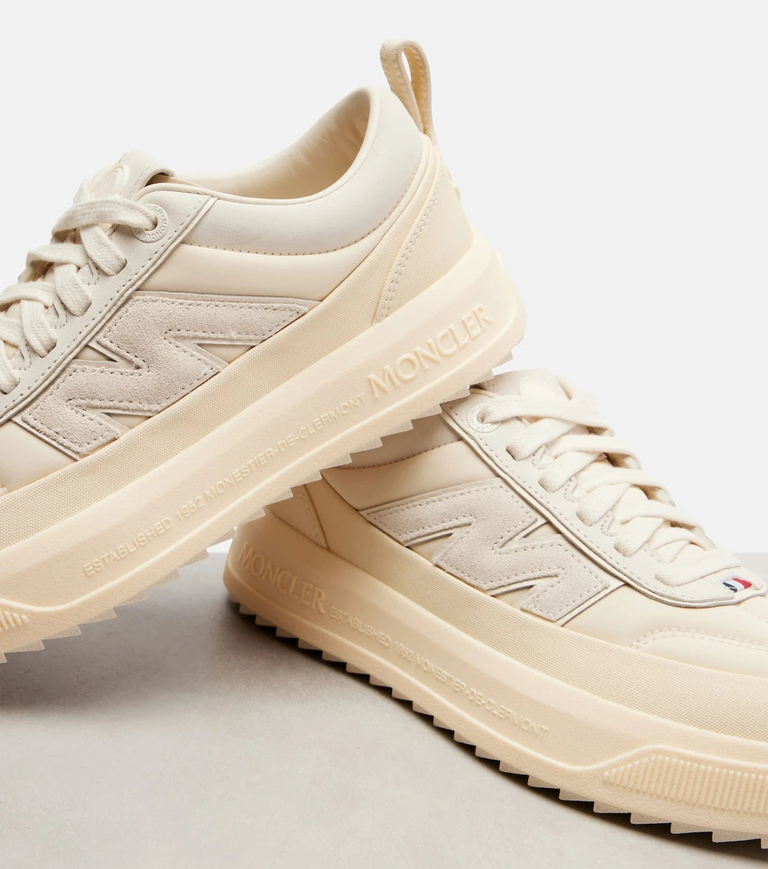 Moncler - Monpulse Altive leather-trimmed sneakers