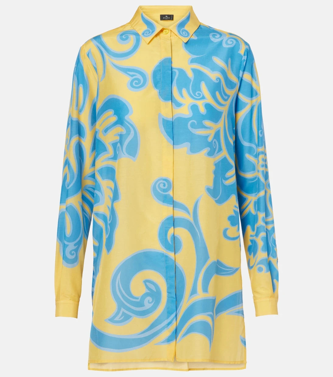 Etro - Printed cotton and silk shirt