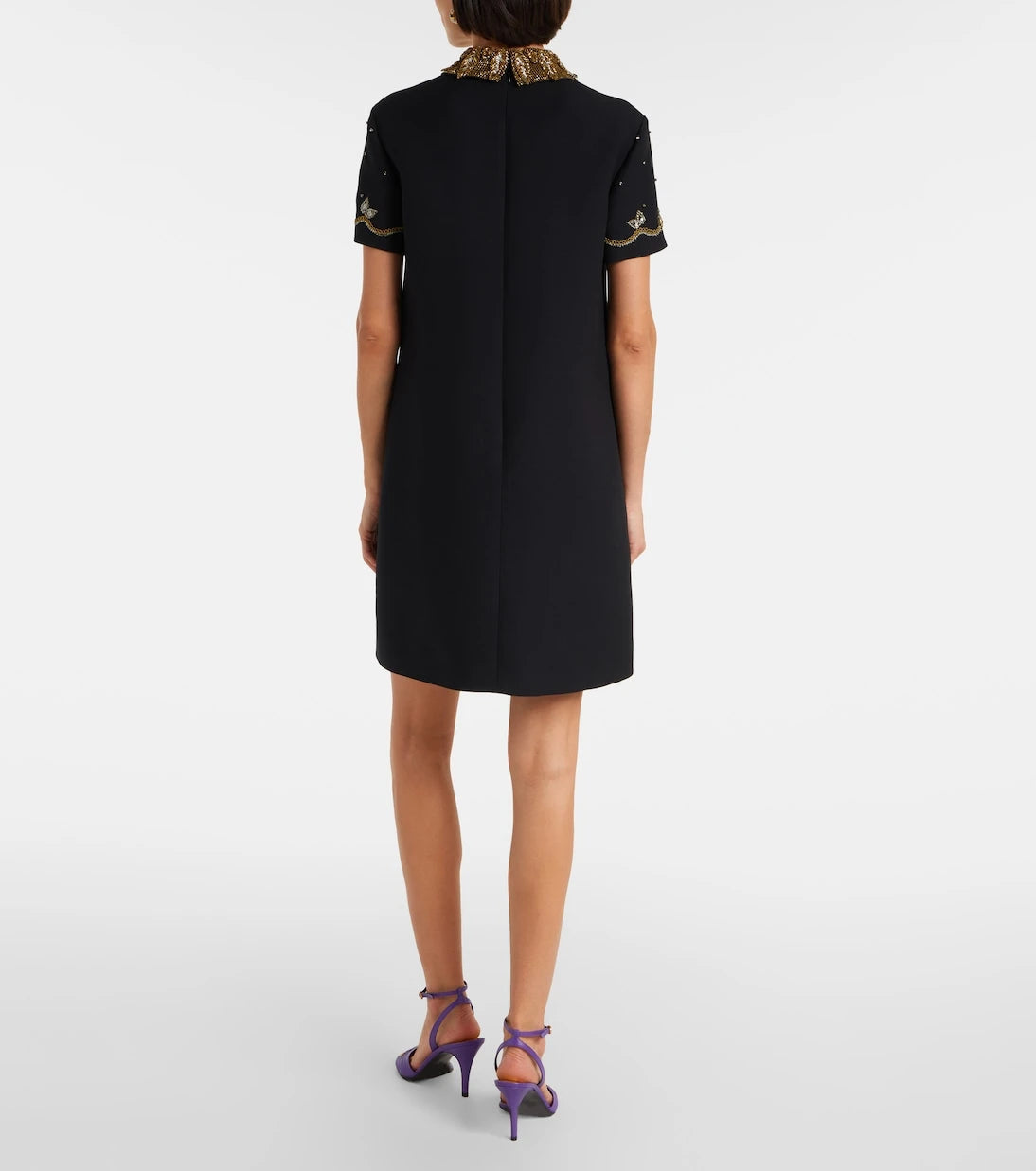 Valentino - Crepe Couture embellished minidress