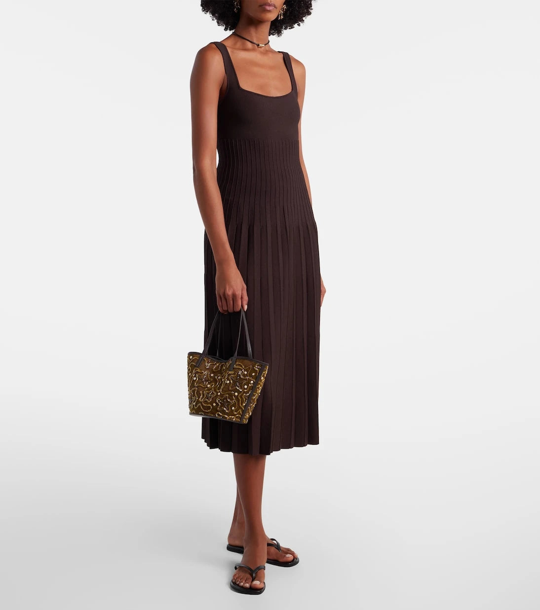 Staud - Caro embellished canvas tote bag