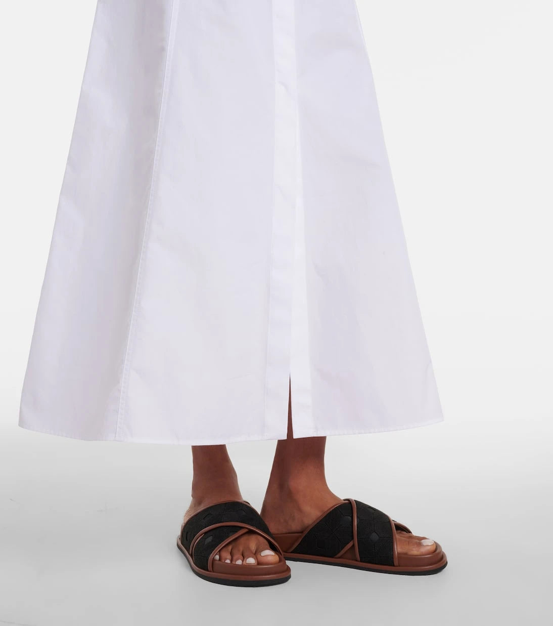 Max Mara - Adunco belted cotton poplin shirt dress