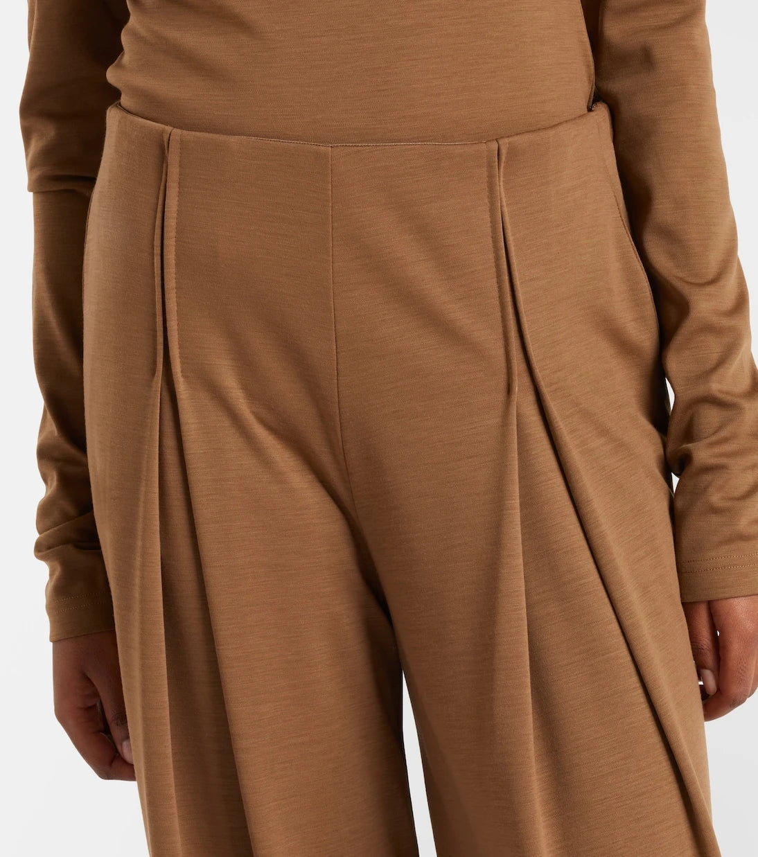 Max Mara - بنطلون Cocco بقصة أرجل واسعة من صوف الفيرجن