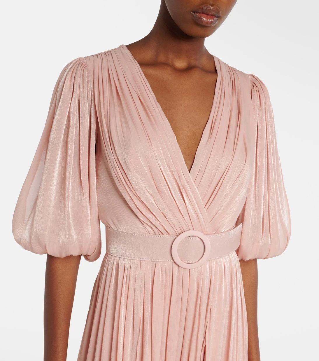 Costarellos - Brennie iridescent georgette gown