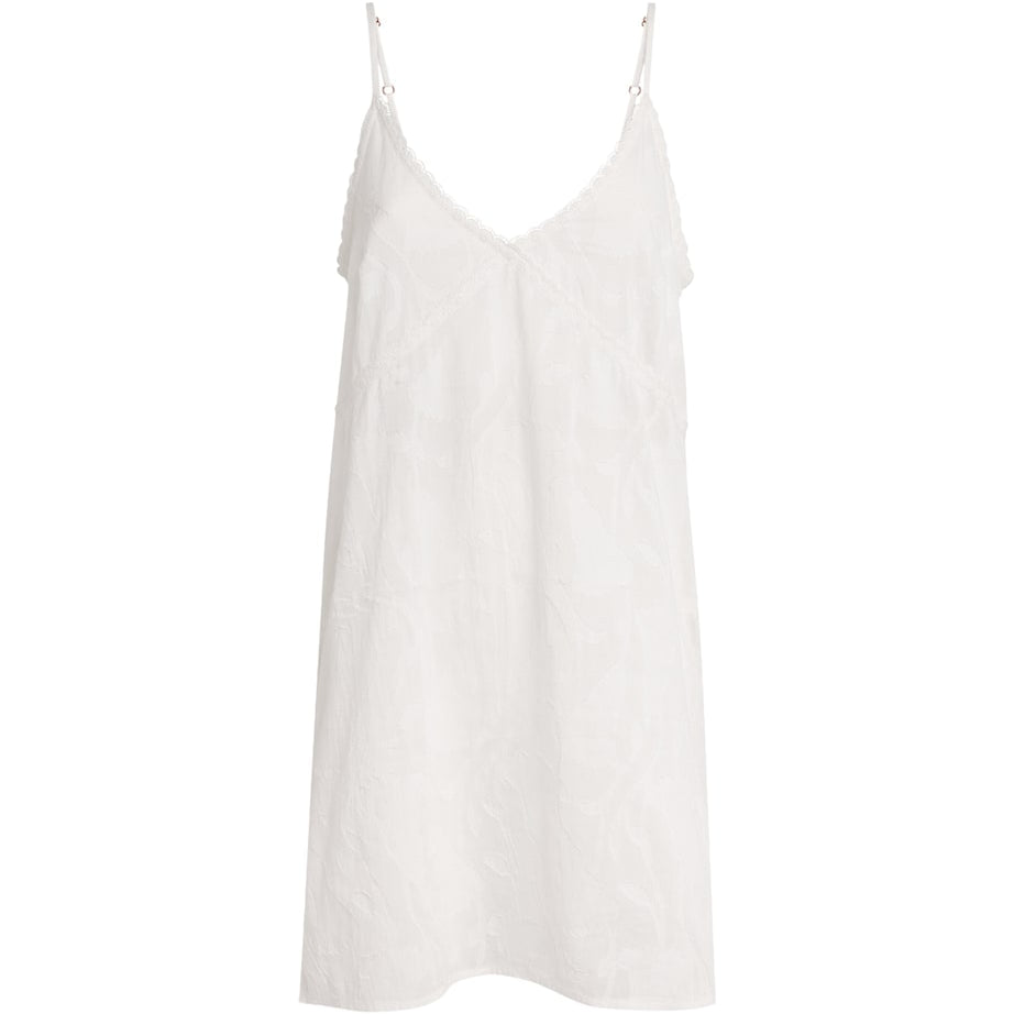 Desmond & Dempsey Ivory Floral Jacquard Nightdress