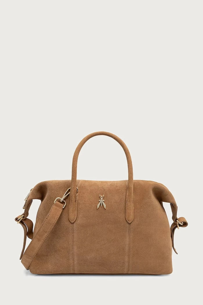 Patrizia Pepe kadın süet crossbody çanta