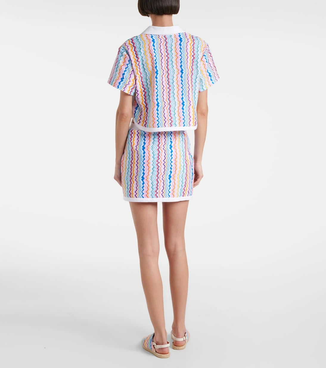 Missoni - Zigzag printed terry jersey crop top
