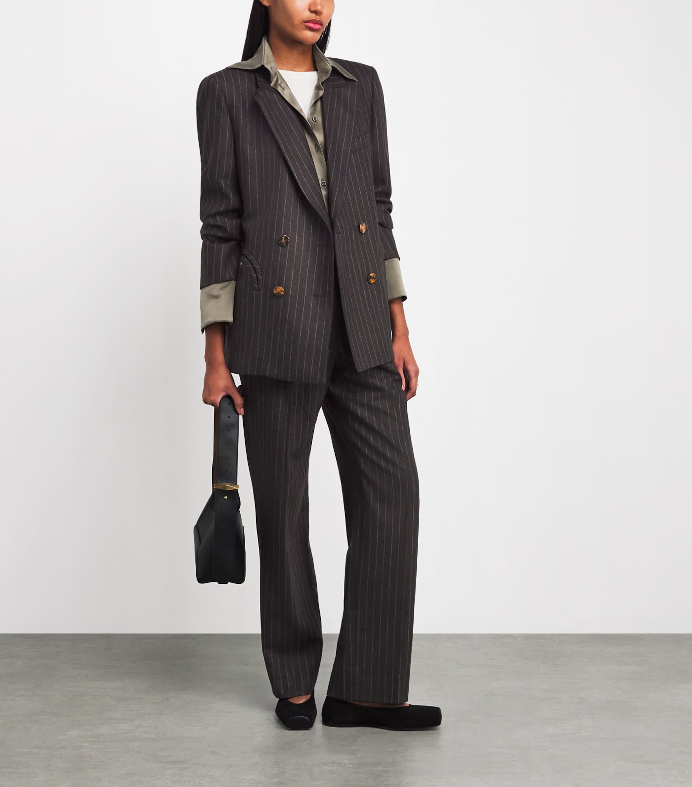 Blazé Milano Brown Wool-Cashmere Everynight Double-Breasted Blazer