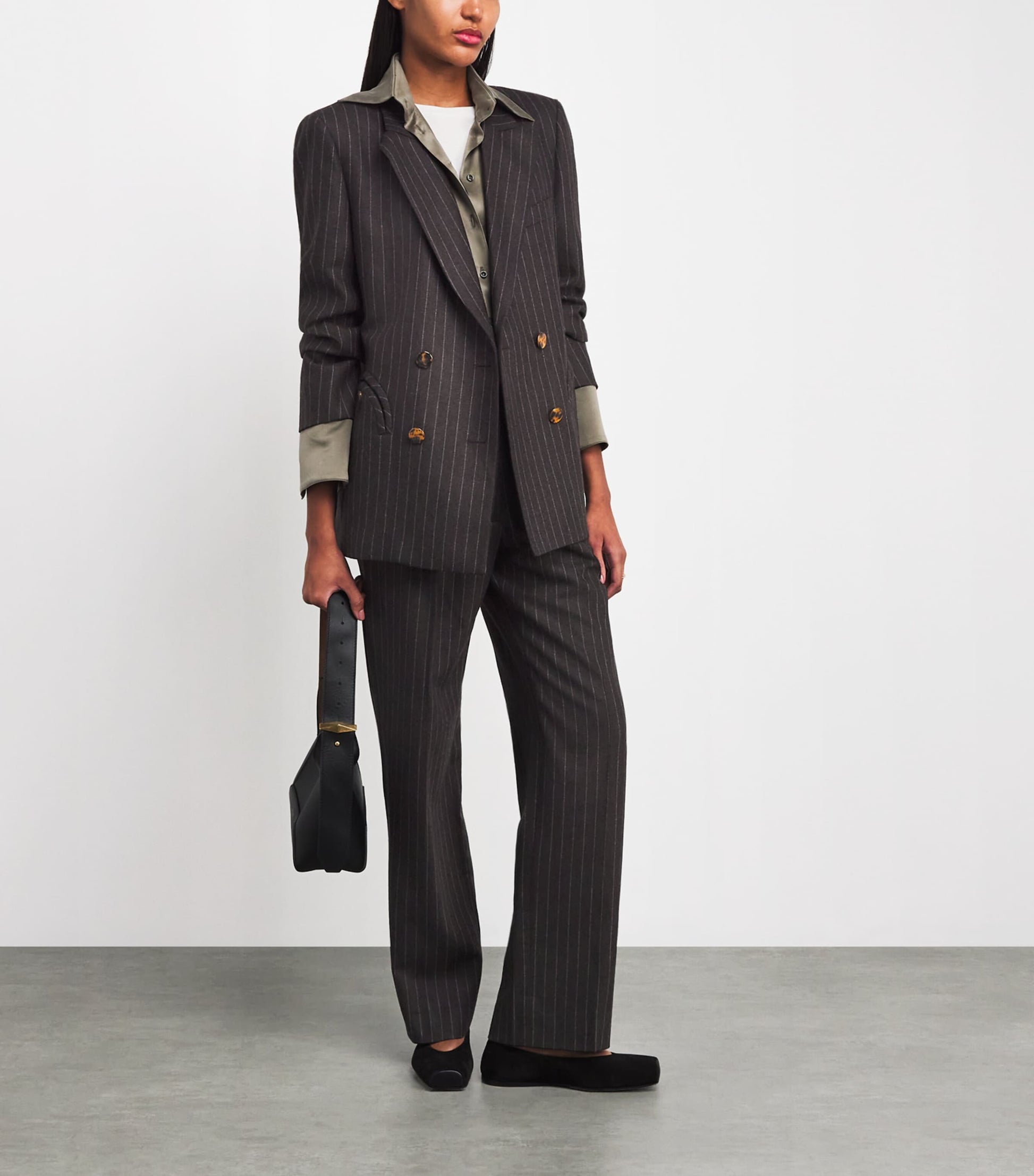 Blazé Milano Brown Wool-Cashmere Everynight Double-Breasted Blazer