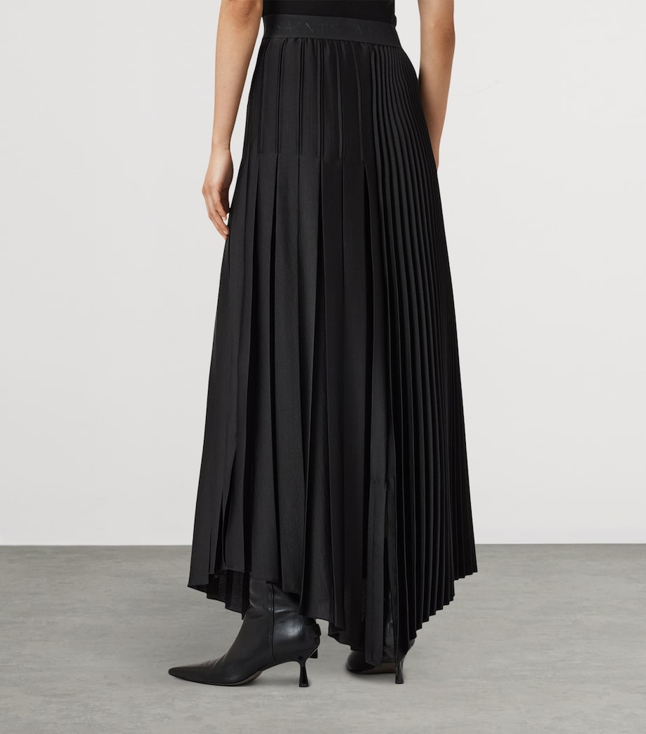Black Pleated Jax Maxi Skirt