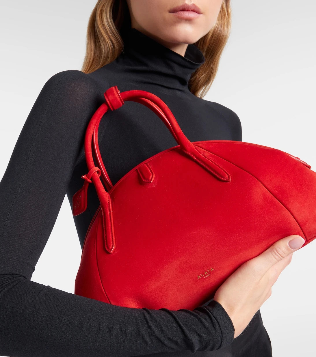 Alaïa - Purse Small suede top-handle bag