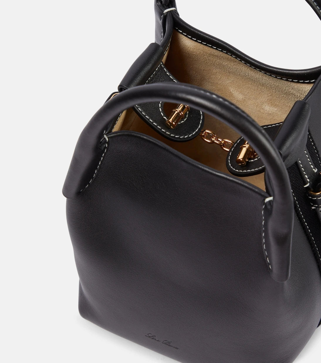 Loro Piana - Bale Small leather bucket bag
