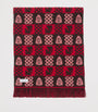 Red Wool Fair Isle Chess Scarf
