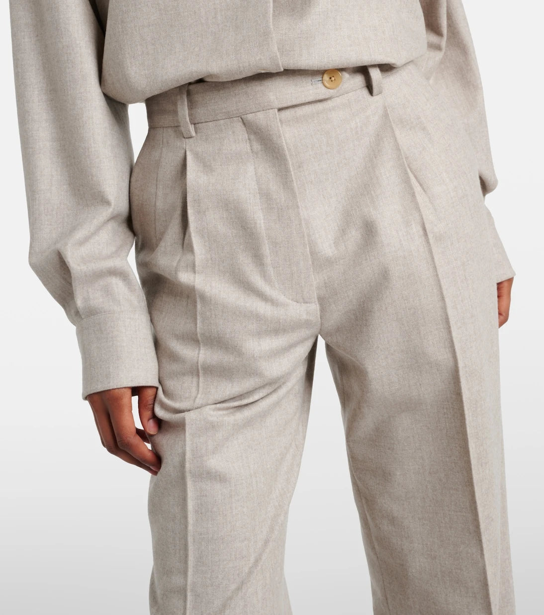 The Row - Norbert wool and cashmere straight pants