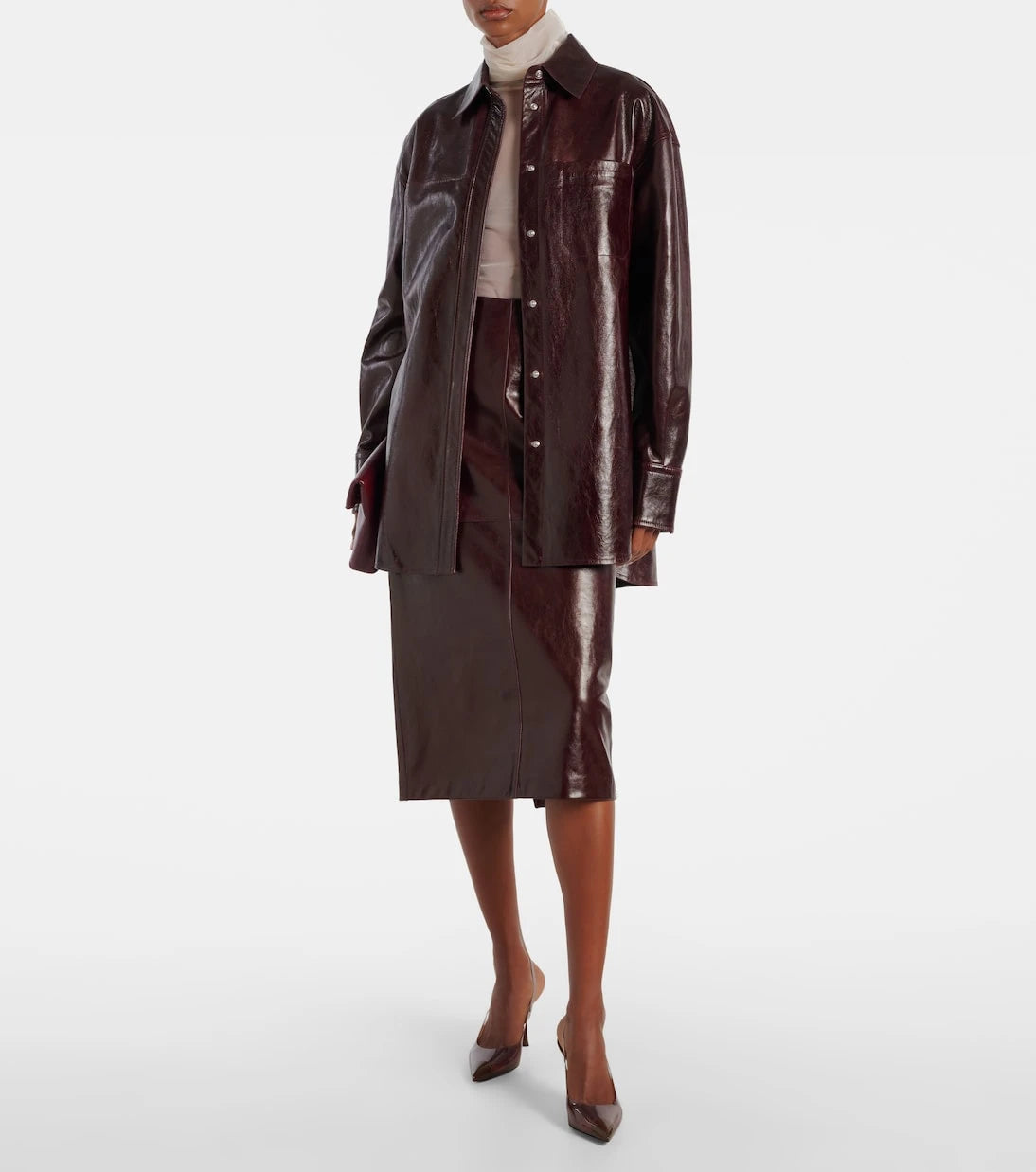 Sportmax - Borel leather overshirt