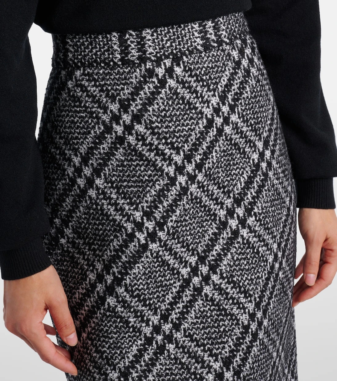 Dolce&Gabbana - Checked wool-blend miniskirt