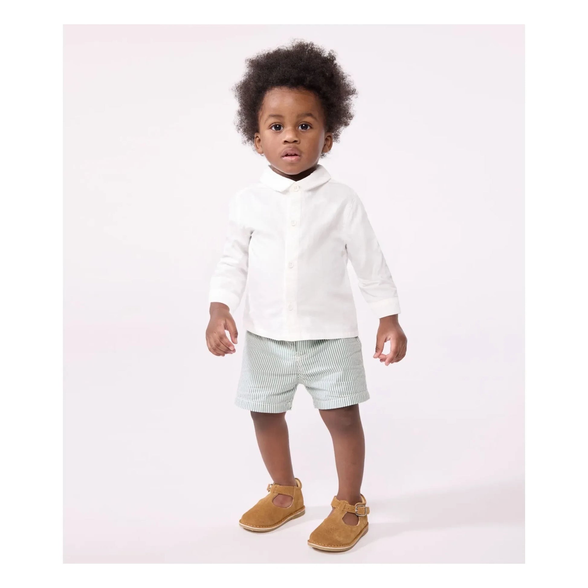 Petit Bateau - Bapteme Organic Cotton Shirt | White