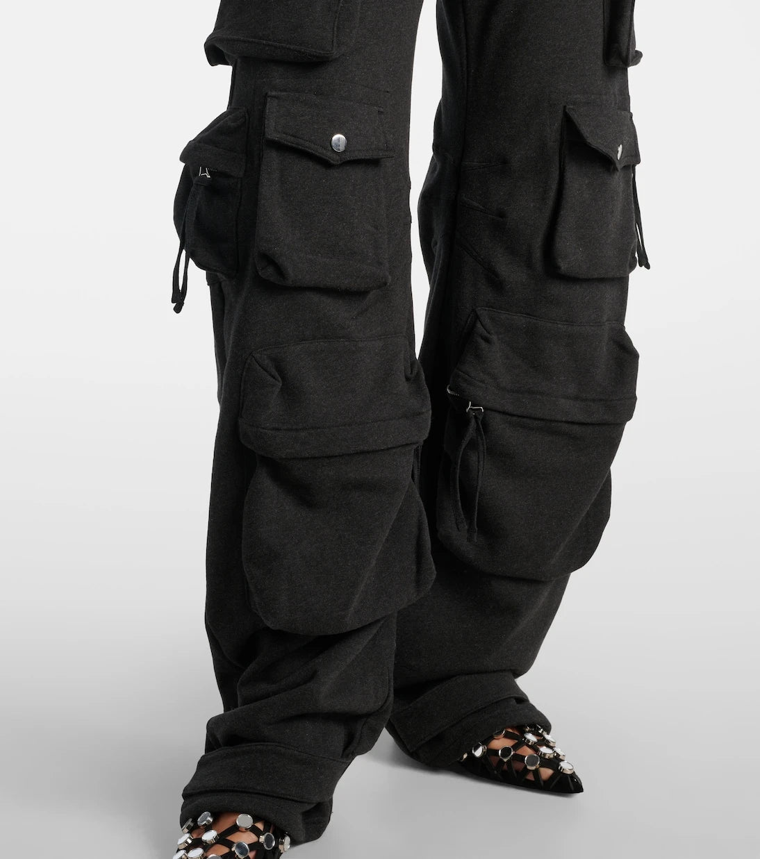 The Attico - Cotton fleece cargo pants