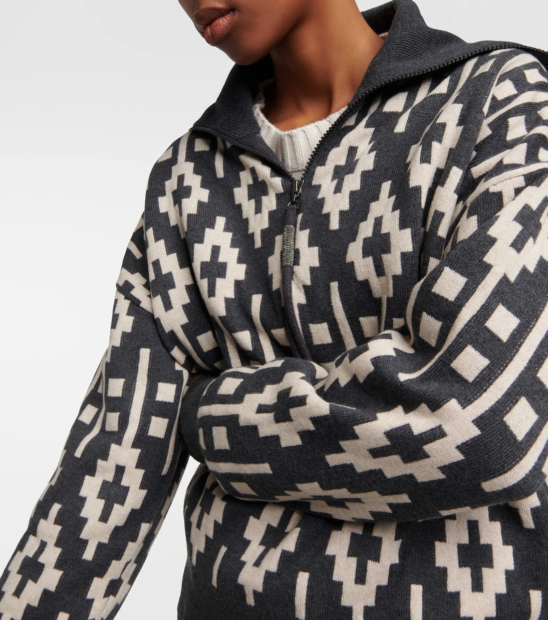 Brunello Cucinelli - Vintage Jacquard wool-blend sweater