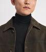 Isaia Black Wool-Silk-Cashmere Rollneck Sweater