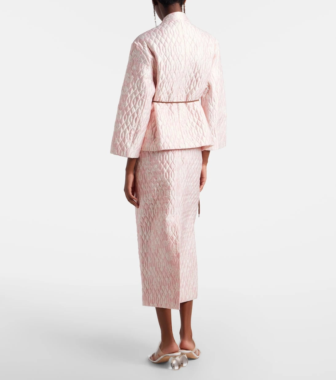 Simone Rocha - Floral quilted pencil skirt