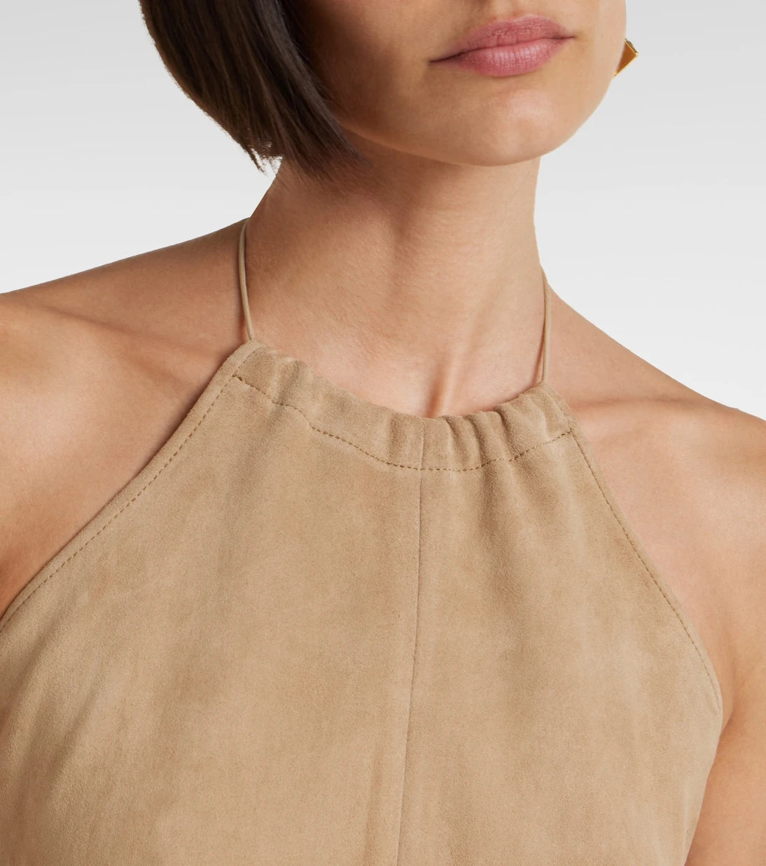 Stouls - Rosie halterneck suede top