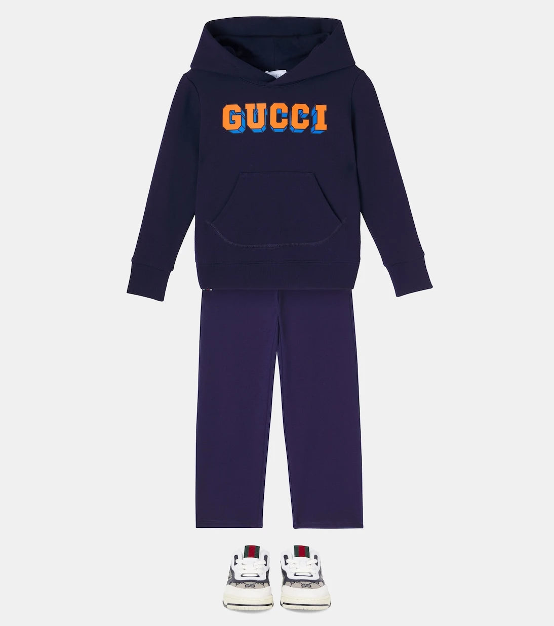 Gucci Kids - هودي قطني بشعار العلامة