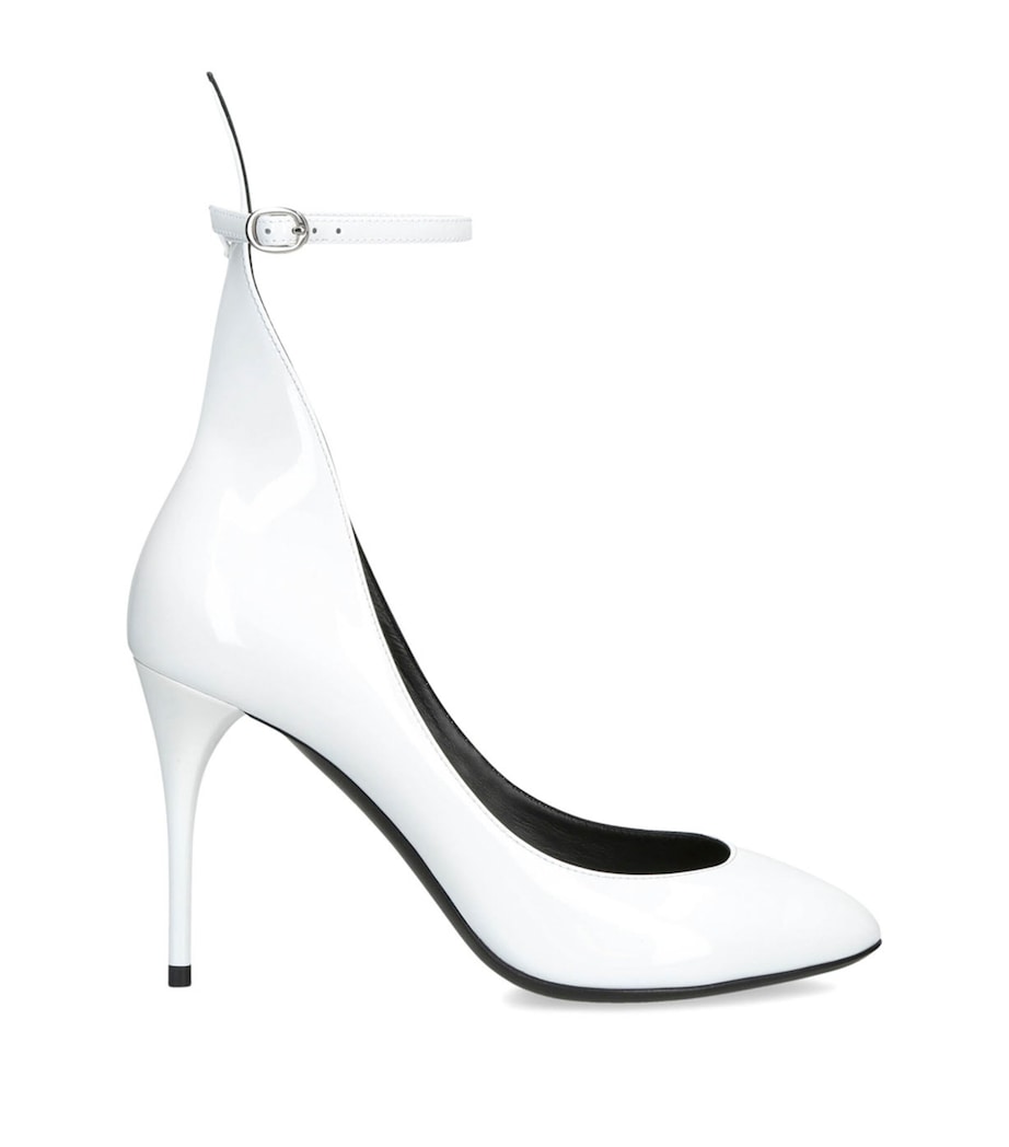 Alaïa White Patent Leather Decollete Pumps 90