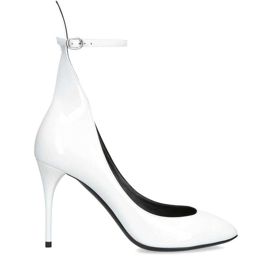 Alaïa White Patent Leather Decollete Pumps 90