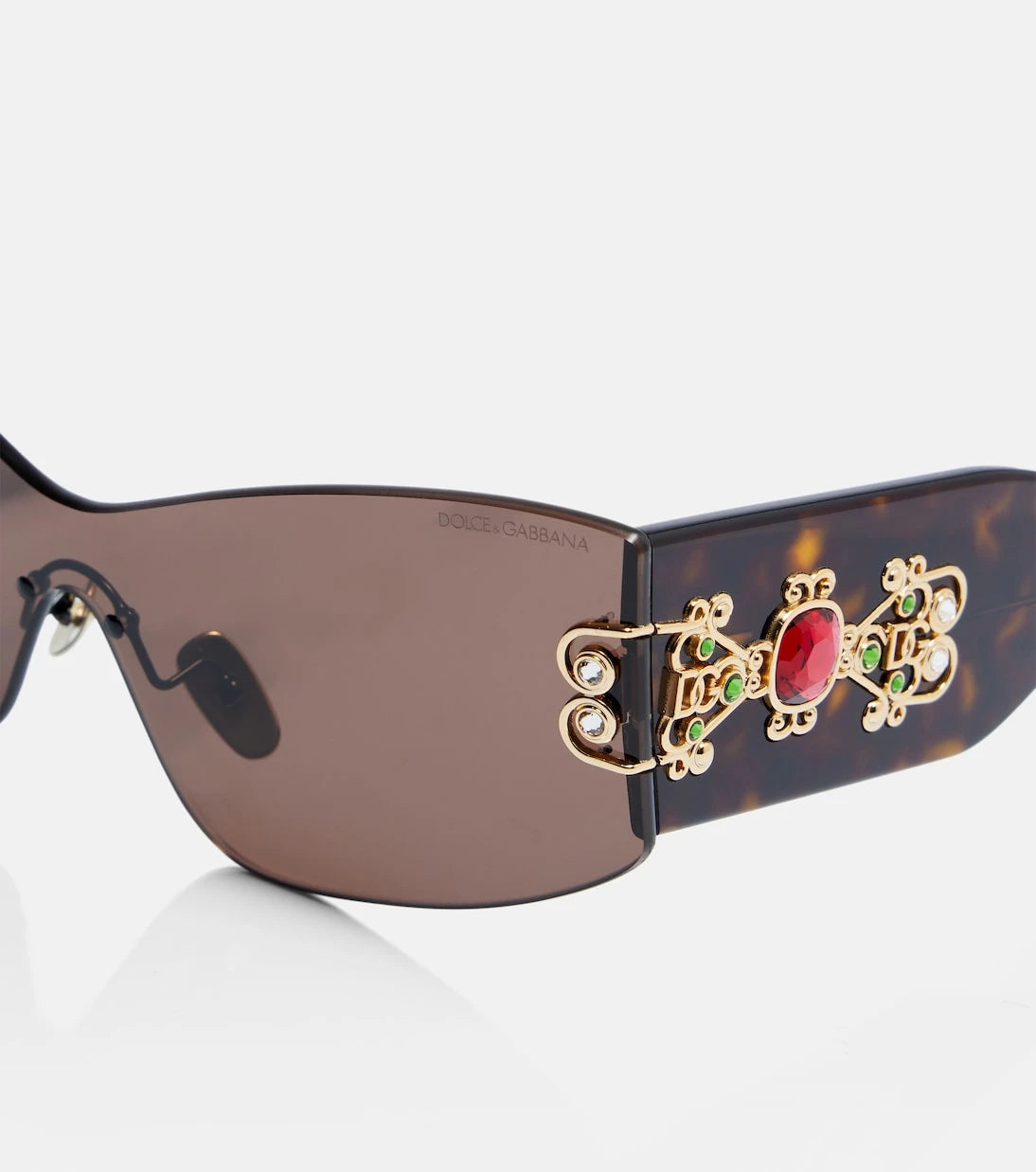 Dolce&Gabbana - Embellished rectangular sunglasses
