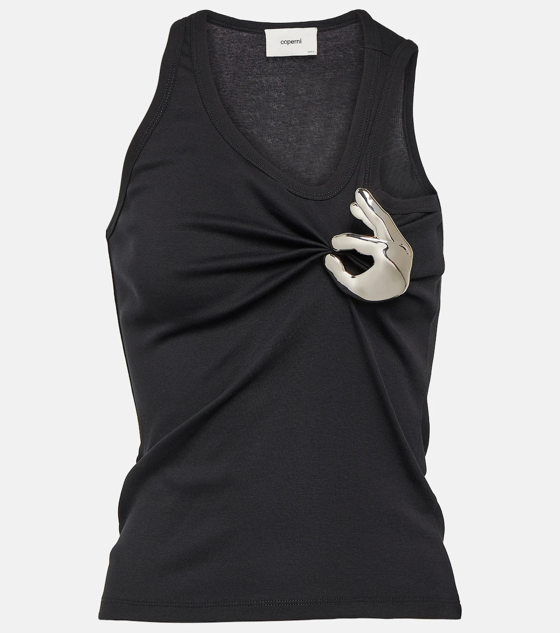 Coperni - Emoji embellished cotton tank top
