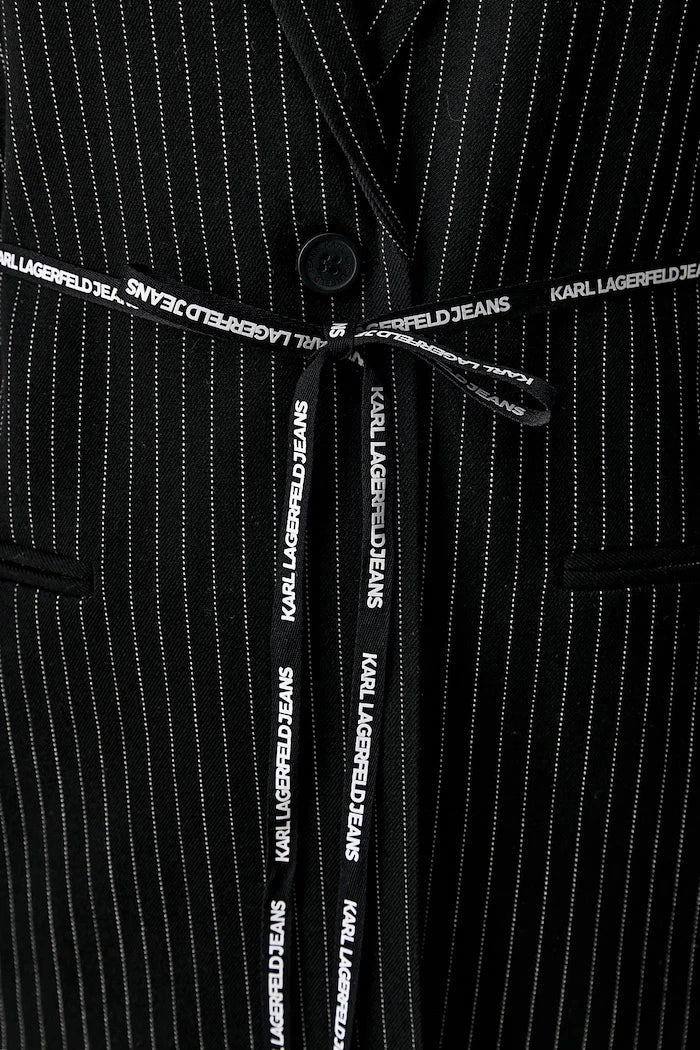 Karl Lagerfeld Jeans viskonlu kadın tek düğmeli ceket