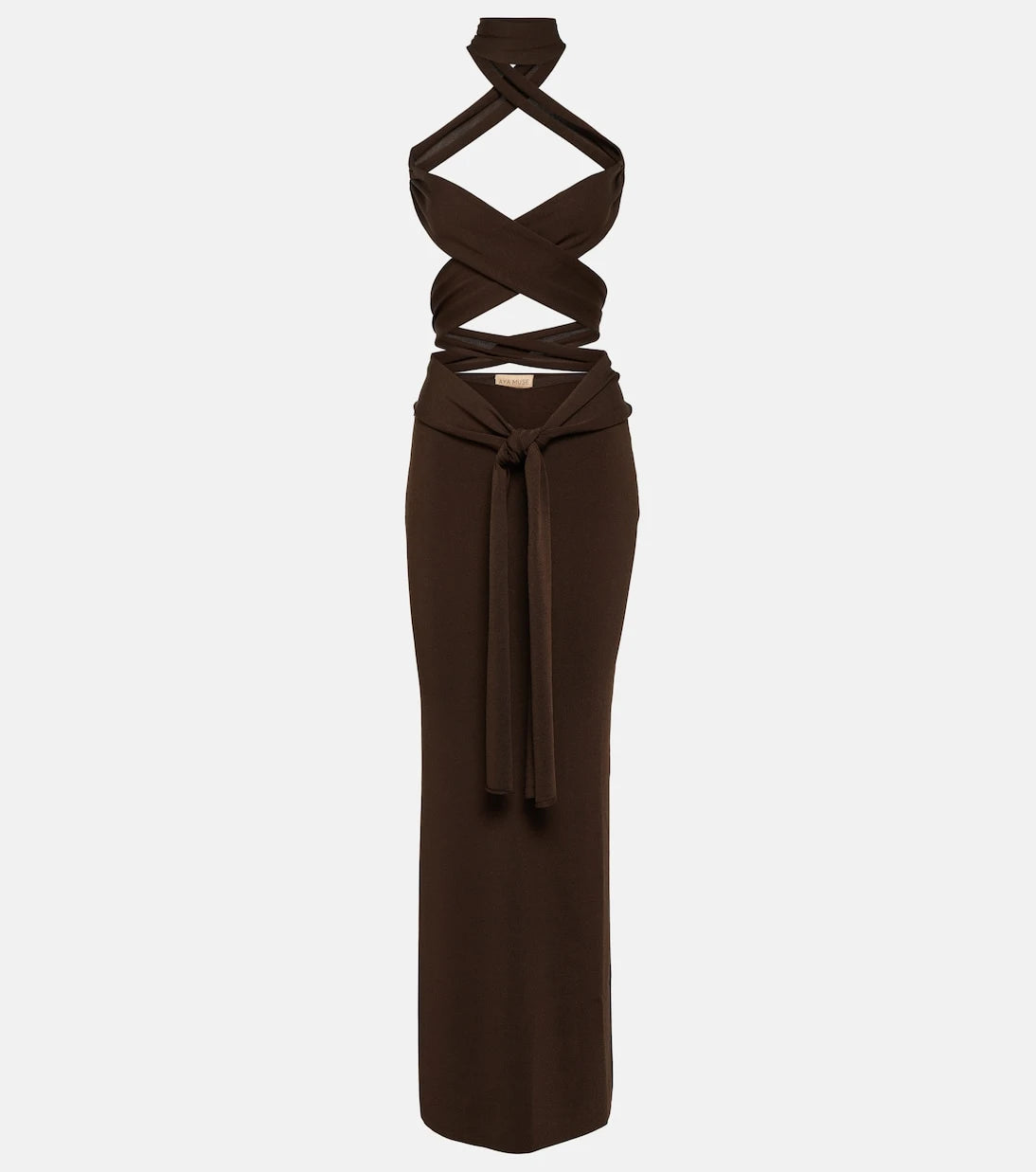 Aya Muse - Sinu cutout halterneck maxi dress