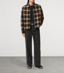 AllSaints Brown Organic Cotton Check Mathers Jacket