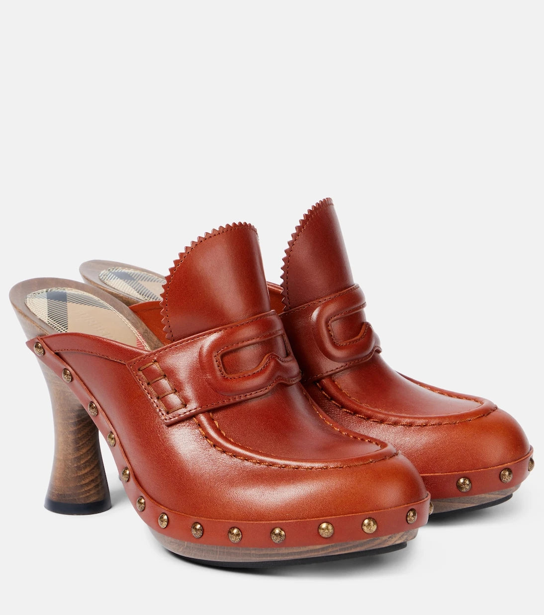 Burberry - 75 leather mules