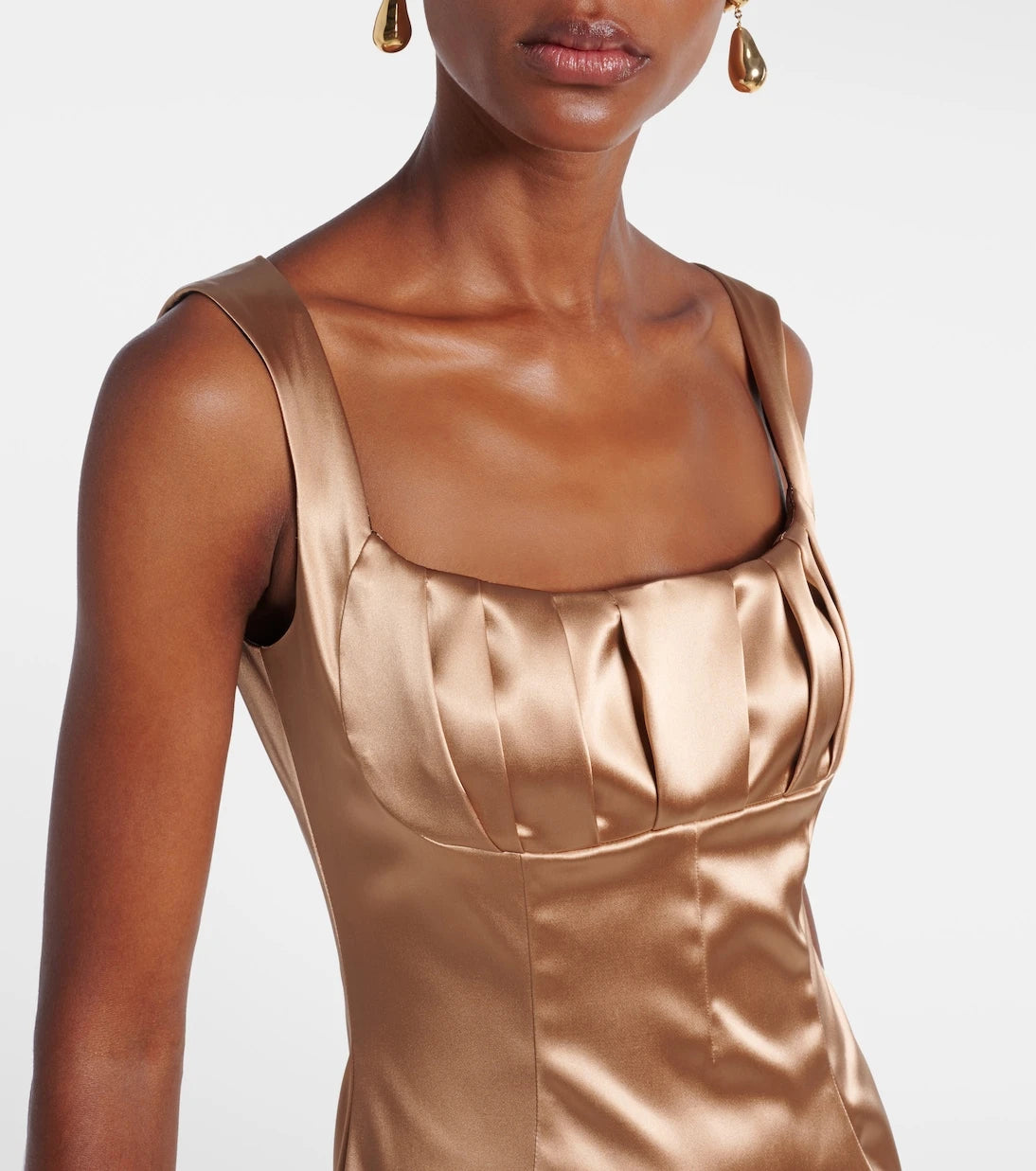 Dolce&Gabbana - Pleated satin midi dress