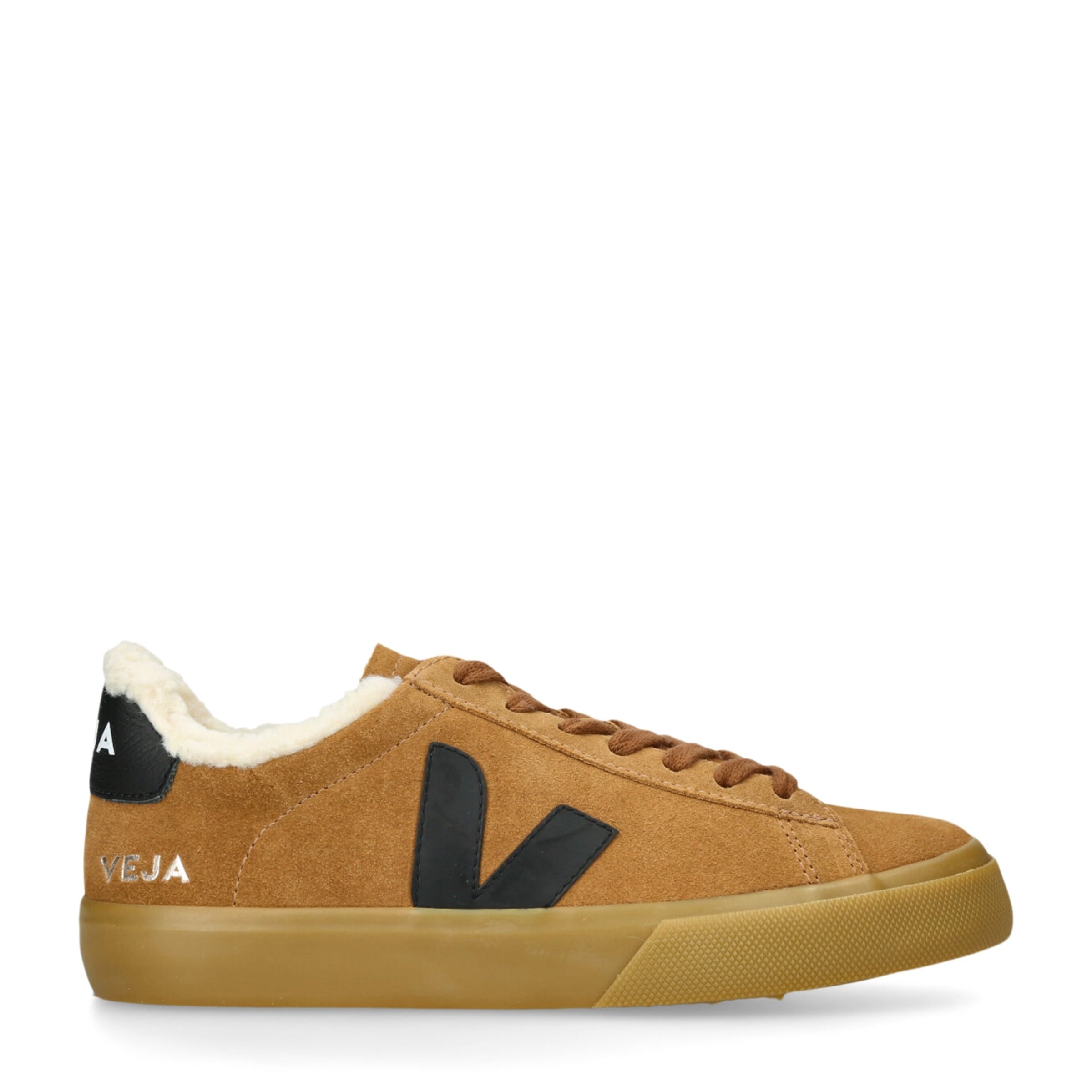 Veja Beige Suede Campo Winter Low-Top Sneakers
