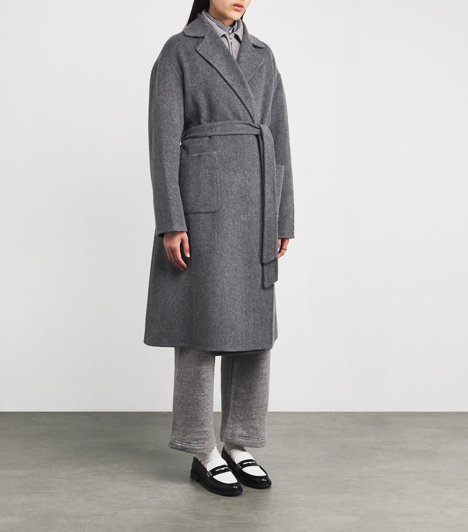 Polo Ralph Lauren Grey Wool Wrap Coat