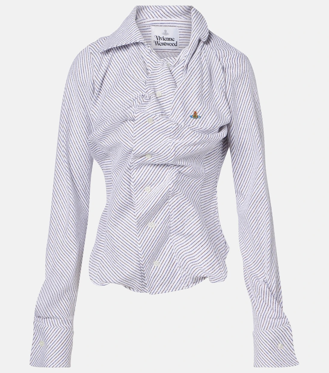 Vivienne Westwood - Striped cotton-blend poplin shirt