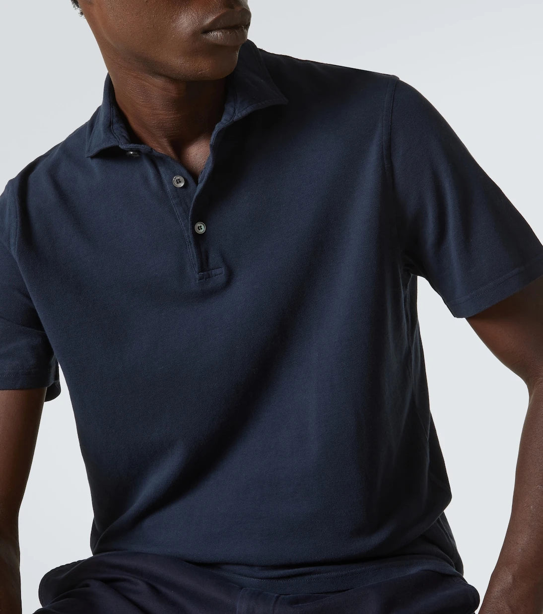 Fedeli - Cotton piqué polo shirt