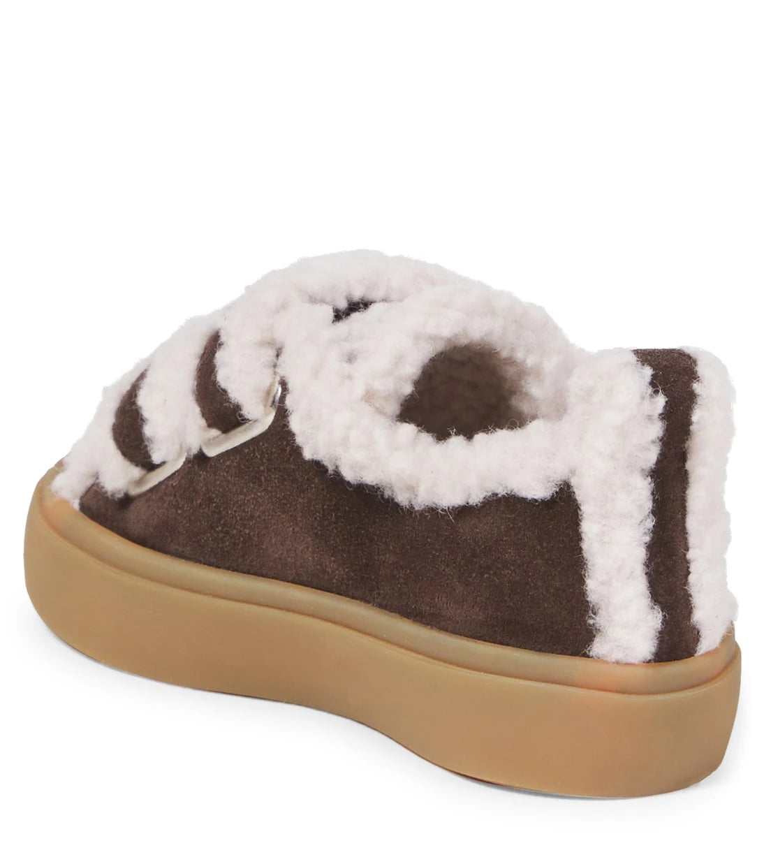 Inuikii Kids - Shearling-trimmed suede sneakers