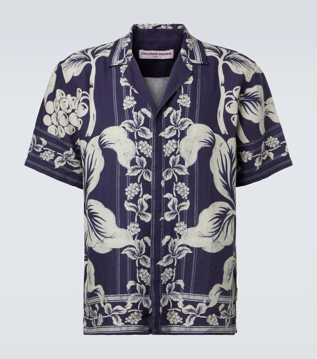 Orlebar Brown - Maitan floral linen bowling shirt