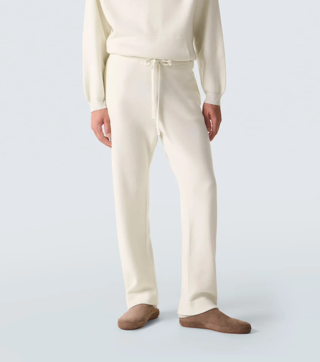 God's True Cashmere - Cashmere straight pants with amethyst