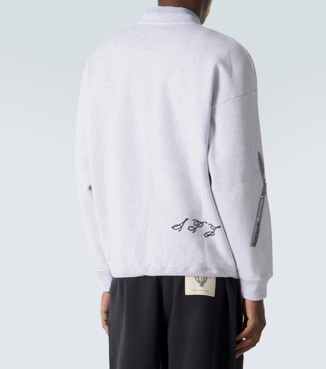 Jacquemus - J embroidered cotton fleece sweatshirt