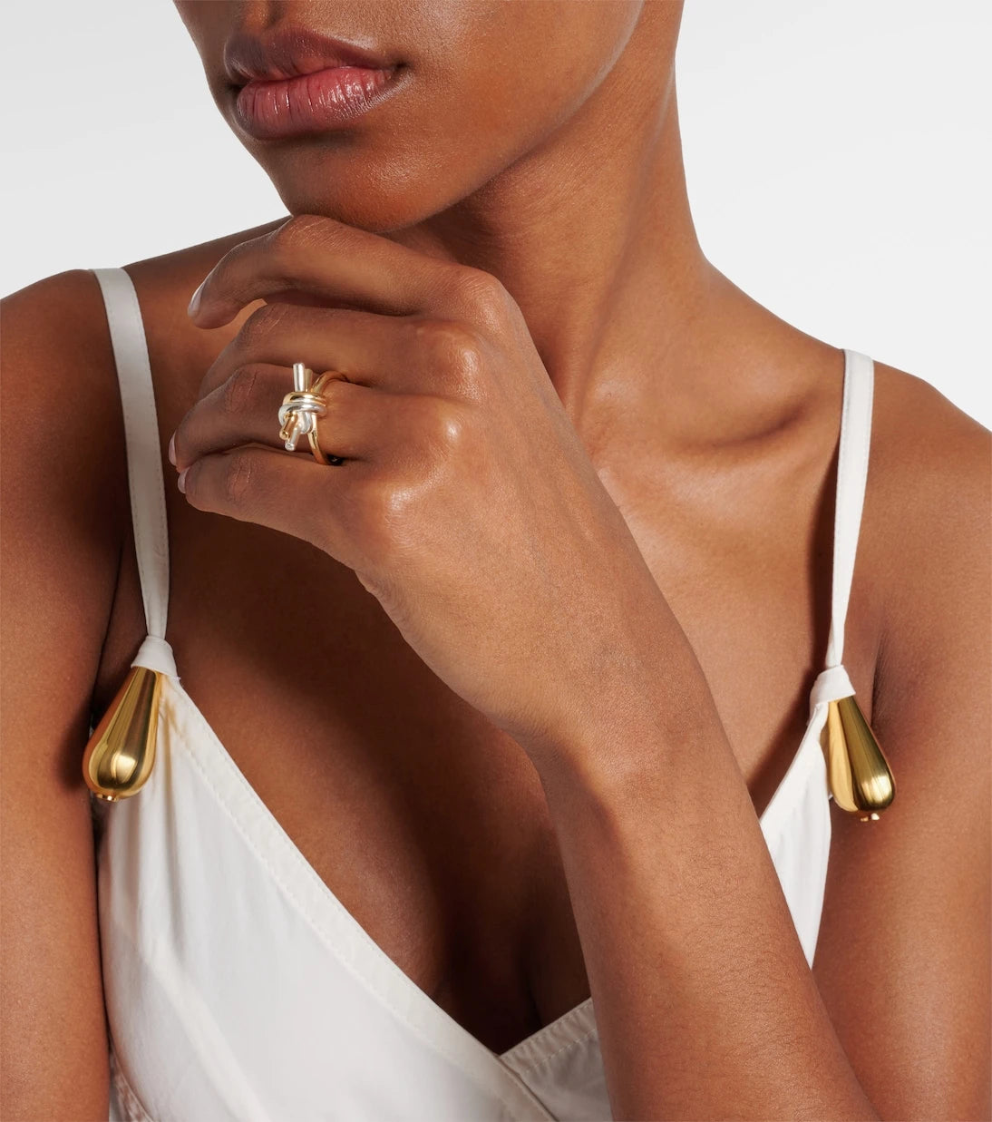 Bottega Veneta - Knot gold-plated sterling silver ring