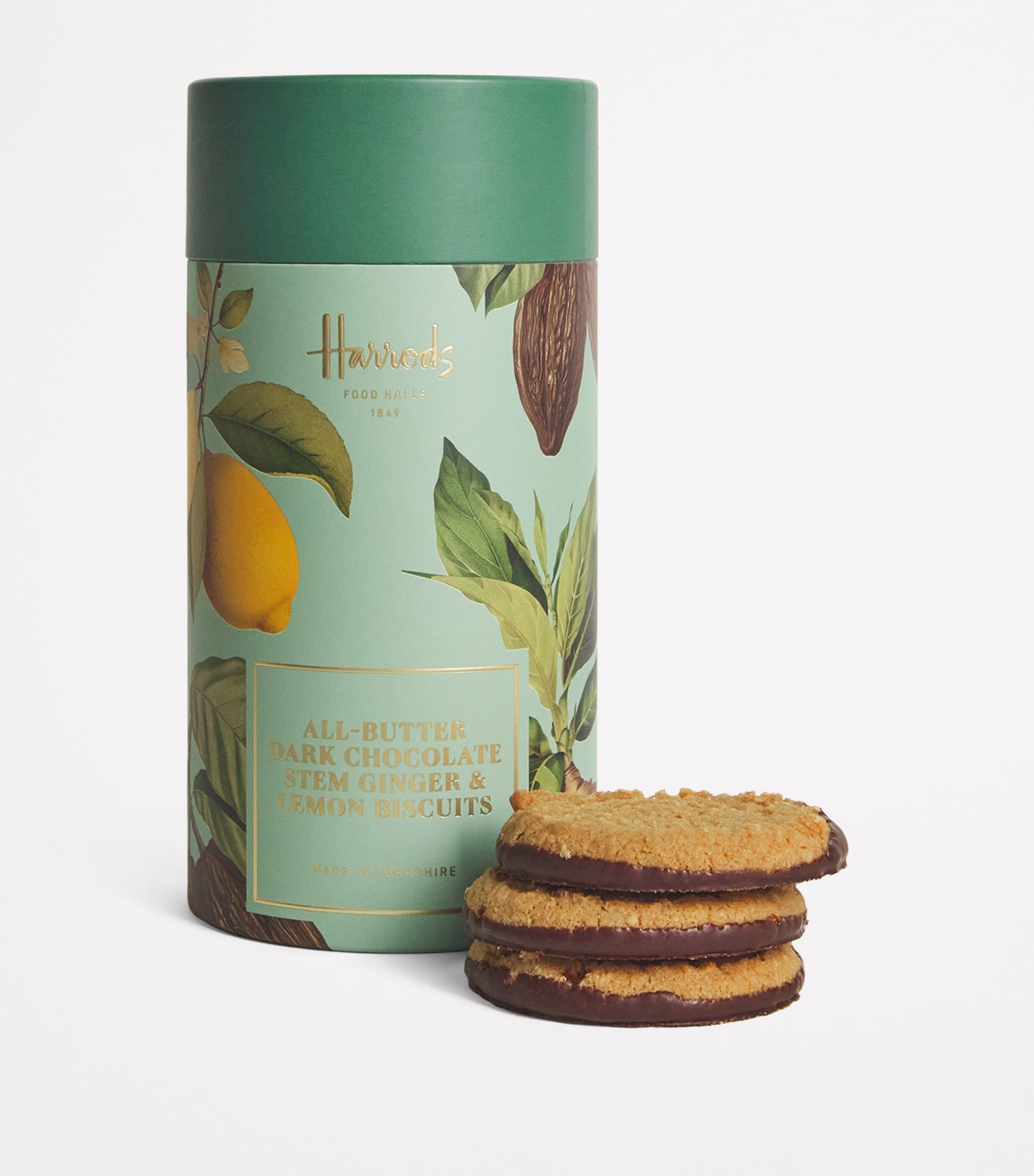All Butter Dark Chocolate Stem Ginger and Lemon Biscuits (200g)